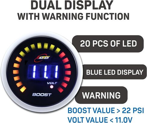 RACETECH 52mm Blue LED Display Electrical LED Gauge/Oil Pressure/Volt Gauge(W/Sensor) in Kuwait