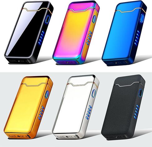 Plasma Lighter Electric USB Lighter Rechargeable High Power Double arc with LED Battery Indicator for Camping, Candle BBQ(Black) in Saudi Arabia