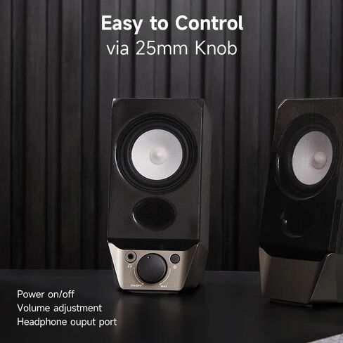 مكبرات صوت الكمبيوتر مع إدخال V5.3 AUX 2W+2W طاقة Bass Strong Bass USB-A لجهاز الكمبيوتر اللوحي للكمبيوتر الشخصي. in Saudi Arabia