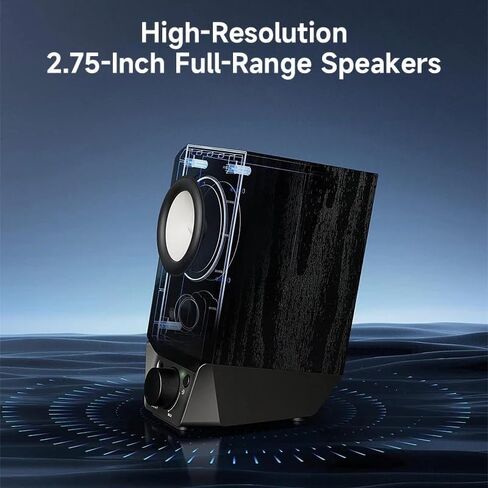 مكبرات صوت الكمبيوتر مع إدخال V5.3 AUX 2W+2W طاقة Bass Strong Bass USB-A لجهاز الكمبيوتر اللوحي للكمبيوتر الشخصي. in Saudi Arabia