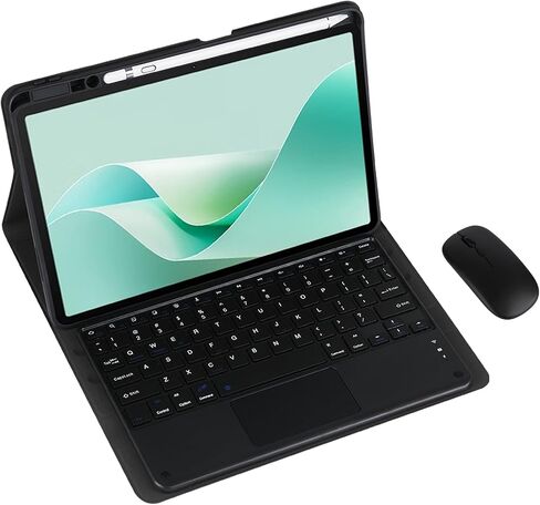Magnetic Detachable Wireless Keyboard & Mouse Combo with Built in Pen Holder Leather Cover for Huawei MatePad PaperMatte 2023 11-inch Keyboard Case (Purple,Backlight Touch Pad and Mouse) in Saudi Arabia