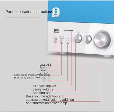 Multimedia Active Subwoofer Stereo Home Laptop HiFi Speaker Desktop Speaker in Saudi Arabia