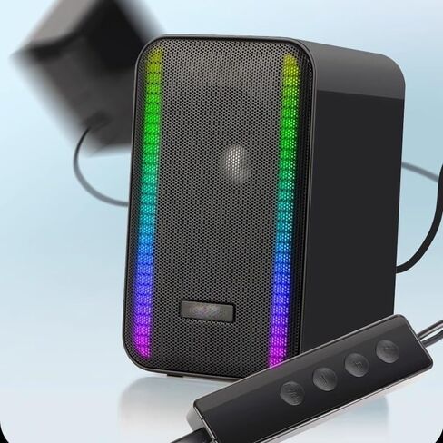 Speaker Desktop Laptop Wired Computer Games Esports Speaker Home Heavy Bass Stereo(D) in Saudi Arabia