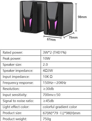 Computer Desktop Luminous Sound Laptop Desktop Computer Mobile Phone Universal Speaker in Saudi Arabia