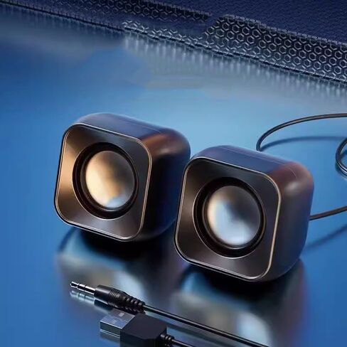 Computer Audio Desktop Home Wired Small Speaker Desktop Subwoofer(E) in Saudi Arabia