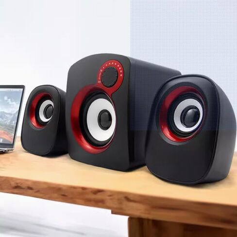 Computer Audio Desktop Home Speaker Laptop Heavy Subwoofer Wired Small Mini Desktop Speaker(D) in Saudi Arabia