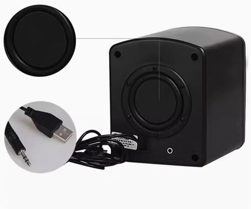 Computer Audio Desktop Home Speaker Laptop Heavy Subwoofer Wired Small Mini Desktop Speaker(D) in Saudi Arabia