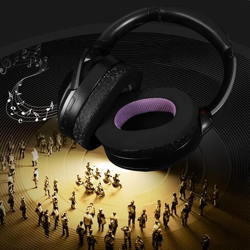 Breathable Mesh Replacement Earpads for WH-1000XM2/MDR-1000X - Comfortable Black/Purple Ear Pad Cushions in Kuwait
