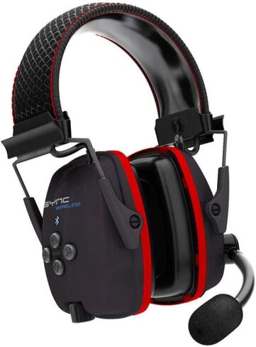 Honeywell Sync Digital AM/FM/MP3 Radio Earmuff (RWS-53012), Red in Saudi Arabia