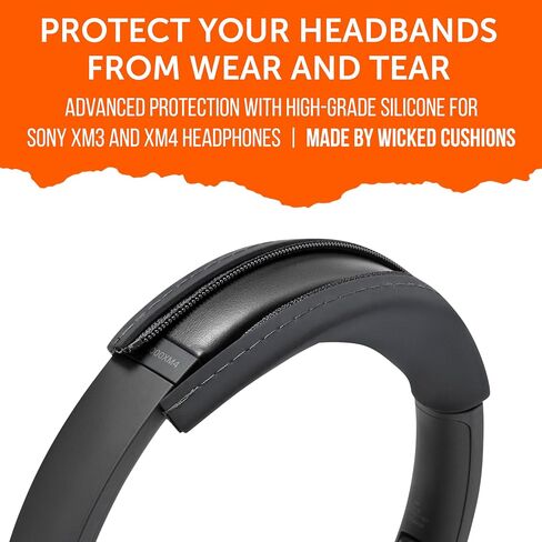 WC Padz و Bandz حزمة حزمة لسماعات Sony WH-1000XM4 | استبدال أذن الأذن وغطاء عقال | أسود in Saudi Arabia