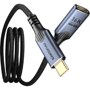 1ft/0.3M usb c to usb c Extension Cable Compatible with Thunderbolt 5, high Speed 80gbps Data Transfer,240w USB 5 Type C Male to Female Extension Cable 5A Fast Charging,8K/16K Video Display. in Saudi Arabia