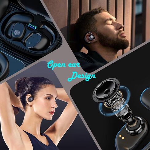 سماعات أذن مفتوحة ، سماعات أذن لاسلكية غير داخلية ، صوت قوي ، مكالمات واضحة ، Bluetooth 5.4 ، IPX5 الأذن تشغيل أذن (ملونة للبشرة) in Kuwait