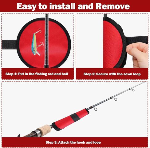 6 أجهزة كمبيوتر أغطية لصيد الأسماك ، أغطية إغراء الصيد ، لفائف إغراء لقضيب الصيد ، تلتف العتاد الأساسي للصيادين هدية in Kuwait