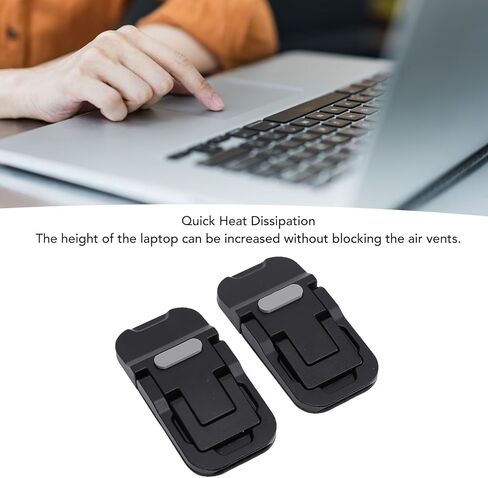 Tangxi Portable Laptop Stand, Aluminum Alloy Foldable Laptop Riser with 2 Angle Keyboard Supports, for Keyboard Tablet Smartphone in Saudi Arabia