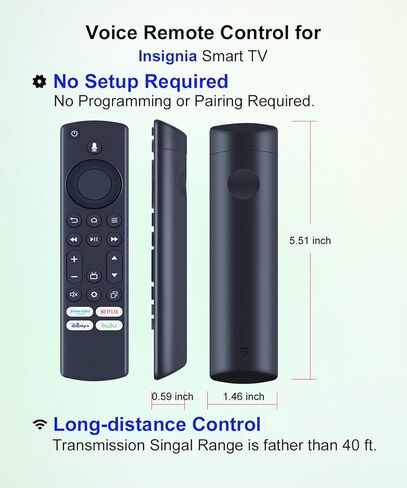 التحكم عن بُعد الصوتي لـ Insignia NS-24F202NA23 NS-32F201NA22 NS-32DF310NA21 NS-43F301NA25 NS-50F501NA22 NS-55F301NA22 NS-55DF710NA19 NS-58DF62222222N22 in Kuwait