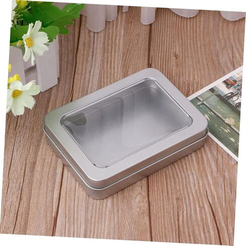 Lurrose USB Flash Drive Storage Box Creative Desktop Organizer for USB Drives Tinplate Case Lid for Office Use 4-Piece Set in Saudi Arabia