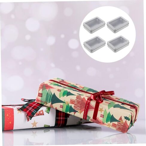 Lurrose USB Flash Drive Storage Box Creative Desktop Organizer for USB Drives Tinplate Case Lid for Office Use 4-Piece Set in Saudi Arabia