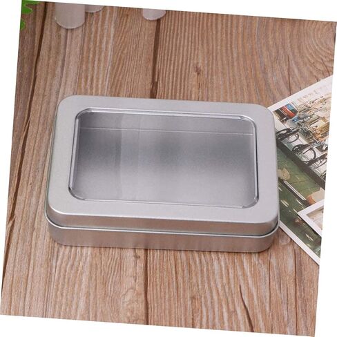 Lurrose USB Flash Drive Storage Box Creative Desktop Organizer for USB Drives Tinplate Case Lid for Office Use 4-Piece Set in Saudi Arabia