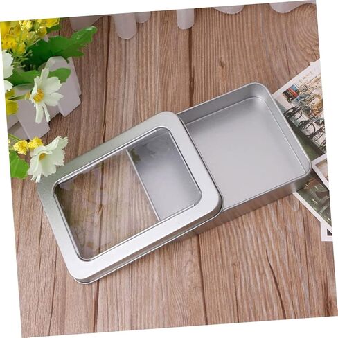 Lurrose USB Flash Drive Storage Box Creative Desktop Organizer for USB Drives Tinplate Case Lid for Office Use 4-Piece Set in Saudi Arabia