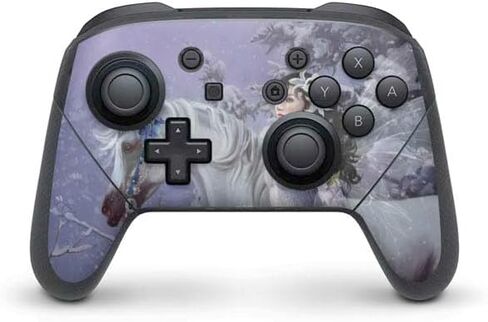 Skinit Decal Gaming Skin Compatible with Nintendo Switch Pro Controller - Officially Licensed Nene Thomas Fairy with Horse in Snow by Nene Thomas Design in Saudi Arabia