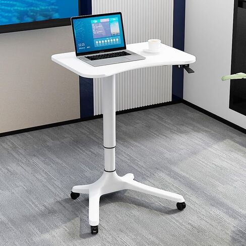 Mobile Laptop Podium, Height Adjustable Podium Stand with Tilting Desktop,Sit-to-Stand Desk Ergonomic,Speaking Lectern,Laptop Desk on Wheels,A in Kuwait