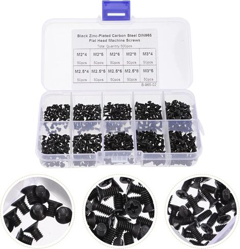 Zerodeko 4Sets Countersunk مسطحة التنصت على المسمار ذاتيا لإصلاح الكمبيوتر المحمول مربع التخزين منظم التثبيت سهلة التثبيت in Kuwait