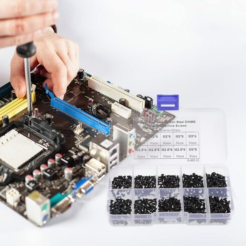 Zerodeko 4Sets Countersunk مسطحة التنصت على المسمار ذاتيا لإصلاح الكمبيوتر المحمول مربع التخزين منظم التثبيت سهلة التثبيت in Kuwait