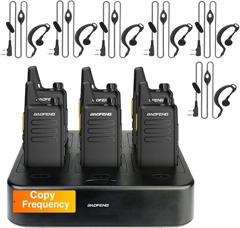 BF-888S تم ترقيته Baofeng T20D Walkie Talkies القابلة لإعادة الشحن مجانًا 2 راديو في اتجاهين (6 عبوات) مع شاحن متعددة العصابات 6 طرق in Kuwait