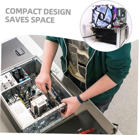 علبة كمبيوتر الهواء الطلق مع قوس الهيكل DIY الأساسي لـ MATX Motherboards تصميم شفاف مضغوط لعرض الأجهزة للعشاق والمحترفين in Kuwait