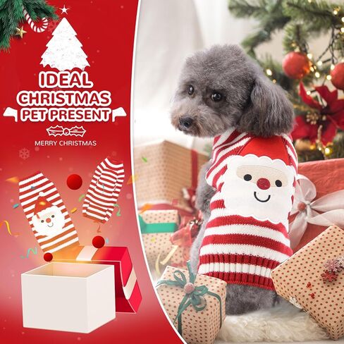 PETCARE Dog Christmas Sweater Black Ugly Funny Cute Cartoon Reindeer Cat Sweaters Jumper Holiday Dog Clothes Puppy Sweaters for Small Medium Large Dogs Fall Winter Outfits Xmas Dog Costume,XX-Small in Kuwait