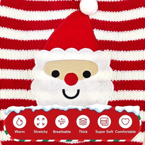 PETCARE Dog Christmas Sweater Black Ugly Funny Cute Cartoon Reindeer Cat Sweaters Jumper Holiday Dog Clothes Puppy Sweaters for Small Medium Large Dogs Fall Winter Outfits Xmas Dog Costume,XX-Small in Kuwait