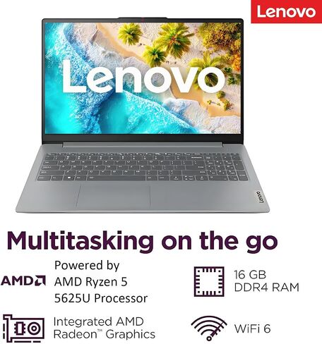 Lenovo New IdeaPad Laptop للأعمال والطلاب ، AMD Ryzen 5 5625U (Outperforms I7-1260U) ، 15.6 "FHD TN Anti-Glare Display ، RAM 16GB ، 1TB SSD ، Wi-Fi 6 ، Backleit Keyboard ، Windows 11 Pro ، WOWPC USB in Saudi Arabia