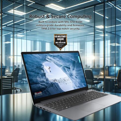 Lenovo 2024 IDEAPAD 1 GEN 7 LAPTOP ، 15.6 "FHD Touchscreen ، Intel Core I3-1215U ، 8GB RAM ، 256GB SSD ، SD Card Reader ، HDMI ، Web-Cam ، Wi-Fi 6 ، Windows 11 Home ، Gray ، Gray in Kuwait
