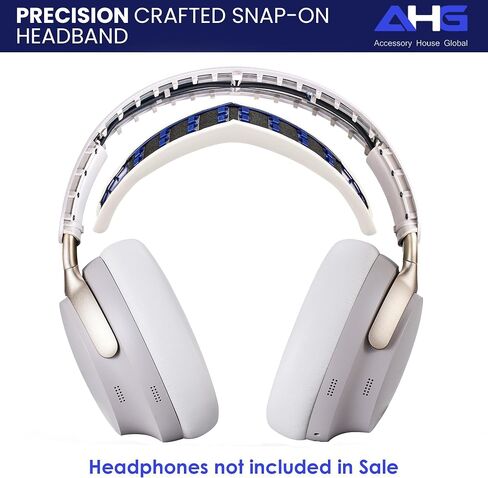 QC Ultra استبدال وسادة الأذن ووسادة عصبة الرأس متوافقة مع Bose QuietComfort Ultra Wireless Headphones. (AHG-Quietcomfort-Ultra-Combo-White-Skoke) in Saudi Arabia