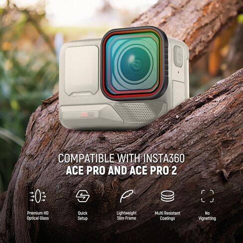 NEEWER UV Filter Compatible with Insta360 Ace Pro Insta 360 Ace Pro 2, Snap On Multicoated HD Optical Glass Protective Action Camera Lens Filter Accessories, FL-C20 in Saudi Arabia