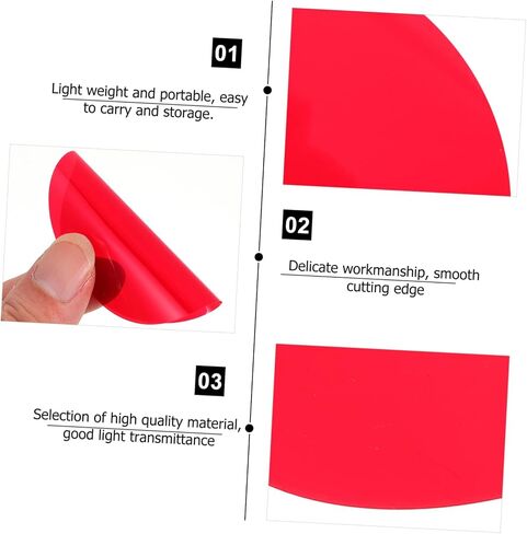 DOITOOL 10pcs Sunset Color Filter Film for LED Photo Lights Transparent Camera Light Correction for Strobe Flash in Saudi Arabia