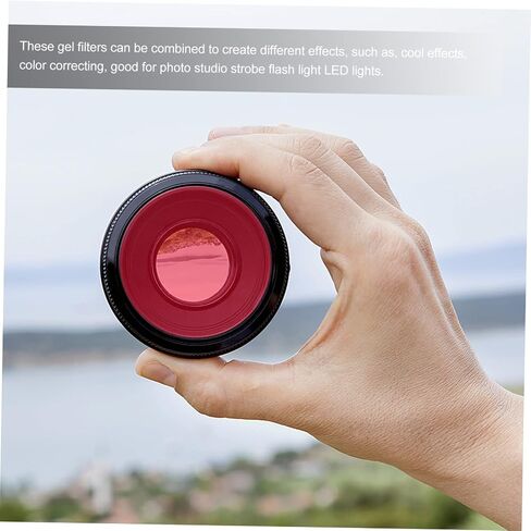 DOITOOL 10pcs Sunset Color Filter Film for LED Photo Lights Transparent Camera Light Correction for Strobe Flash in Saudi Arabia