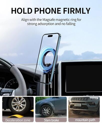 Car Phone Holder for Toyota Land Cruiser 2016-2021 Accessories, 360° Rotation Phone Mount Compatible with MagSafe, Cell Phone Holder Does Not Affect Air Vent in Kuwait