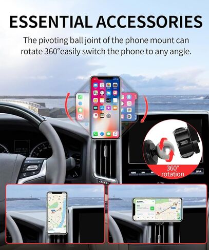 Car Phone Holder for Toyota Land Cruiser 2016-2021 Accessories, 360° Rotation Phone Mount Compatible with MagSafe, Cell Phone Holder Does Not Affect Air Vent in Kuwait
