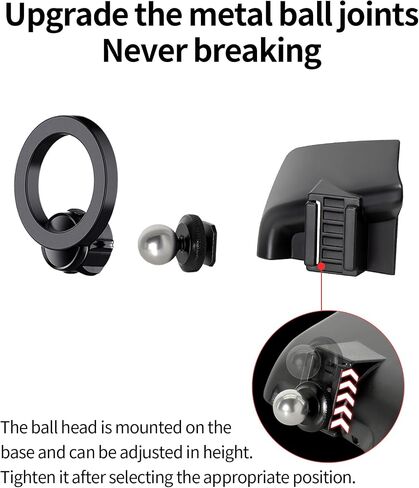 Car Phone Holder for Toyota Land Cruiser 2016-2021 Accessories, 360° Rotation Phone Mount Compatible with MagSafe, Cell Phone Holder Does Not Affect Air Vent in Kuwait