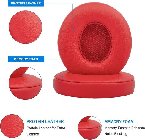 منصات الأذن البديلة لـ Beats Solo 2 & Solo 3 ، استبدال وسائد الأذن لـ Beats Solo 2 & Solo 3 Lylely On-Ear ، Beats Solo 3 Earpad Replace (Black) in Saudi Arabia