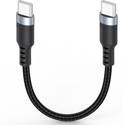 Short USB C to USB C Cable 3 inch, 60W PD Fast Charging Type-C Cord, USBC 2.0 480Mbps Data Transfer Braided Compatible with Travel Power Bank, iphone16/15, Galaxy, Google Pixel, iPod Pro, SSD in Kuwait