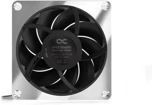 Alphacool Apex Stealth Metan Fan ، 2000 دورة في الدقيقة ، Chrome in Saudi Arabia