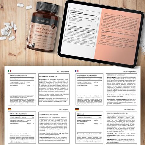 1500mg UltraColl Collagen (1200mg) and Hyaluronic Acid (300mg) x 180 Tablets - 6 Months Supply in Saudi Arabia