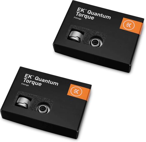 EKWB EK-QUANTUM TORQUE HDC-14 تركيب ضغط للأنابيب الصلبة EKWB ، 14 مم OD ، أسود ، 12 عبوة in Kuwait