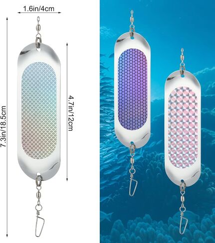 Rainmae 3 PCS Kokanee Dodger Fishing Dodgers ، 4.5 بوصة عاكس الطعم المتصيد. in Saudi Arabia