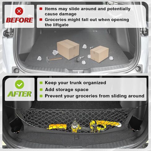 Muslogy for Pilot 2023 Rear Trunk Cargo Net Stretchable Organizer Net Elastic Mesh Net Compatible with Honda Pilot 2023 Sport EX-L TrailSport Touring Elite in Kuwait