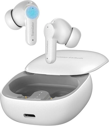 M3 Translator Earbuds (2025) – Free Lifetime Access to Translation App - Bluetooth 5.3 Wireless Earbuds w/ 74-Language Real-Time Translation, 40H Battery, HD Sound, AI Noise Cancelling in Saudi Arabia