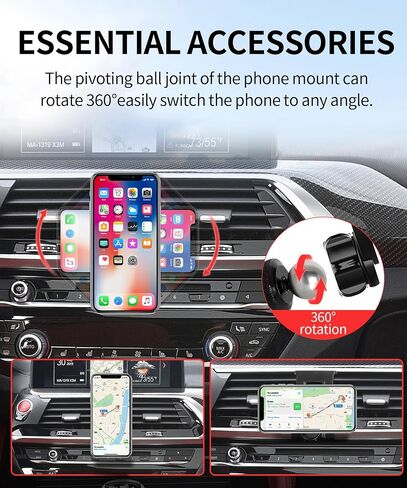 Car Phone Holder for BMW X3 2018-2021 BMW X4 2019-2021 Accessories, 360° Rotation Phone Mount Compatible with MagSafe, Cell Phone Holder Does Not Affect Air Vent in Saudi Arabia