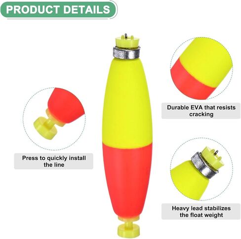 M METERXITY Pack Fishing Bobbers Floats, EVA Foam Weighted Bobbers, Clip-on Floats Slip Corks Floaters Strong Buoys in Saudi Arabia